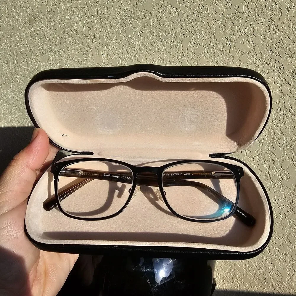ernest hemingway Eyewear Satin Black Glasses Frames Unisex
